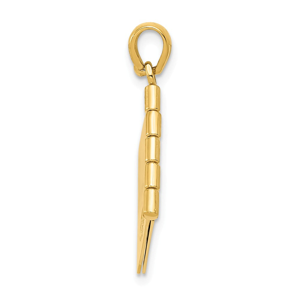 Alternate view of the 14k Yellow Gold and Rose Gold Dearest Mom Book Pendant, 20mm by The Black Bow Jewelry Co.