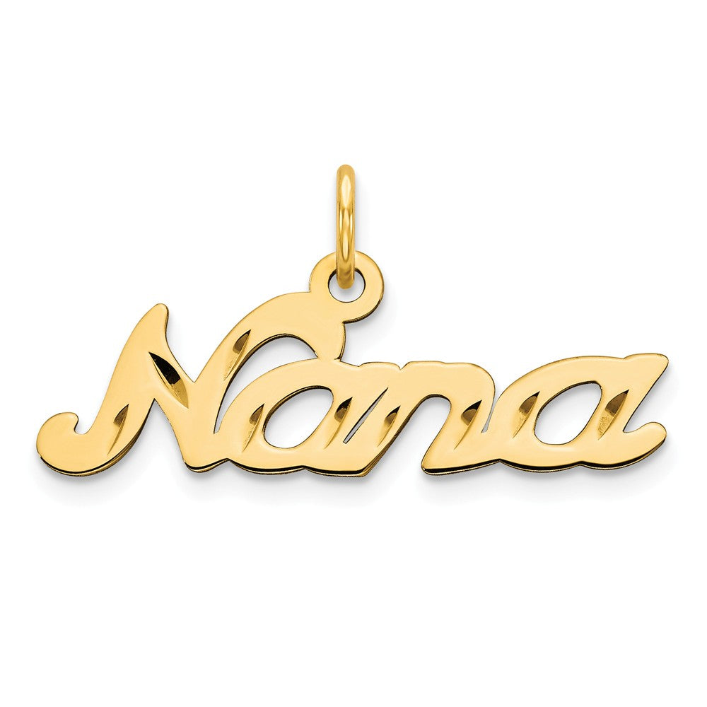14k Yellow Gold Nana Charm or Pendant, 28mm, Item P26134 by The Black Bow Jewelry Co.