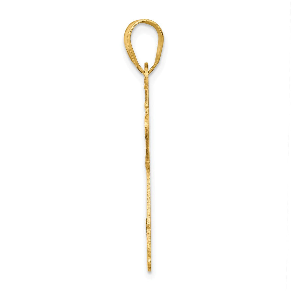 Alternate view of the 14k Yellow Gold Boy with Hat Pendant, 22mm by The Black Bow Jewelry Co.