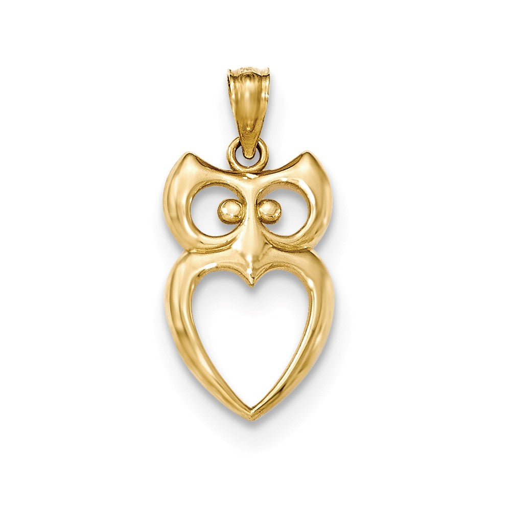 14K Tri-Color Gold Dangling Three Heart Shaped Clover Key Necklace with Lobster Claw Clasp