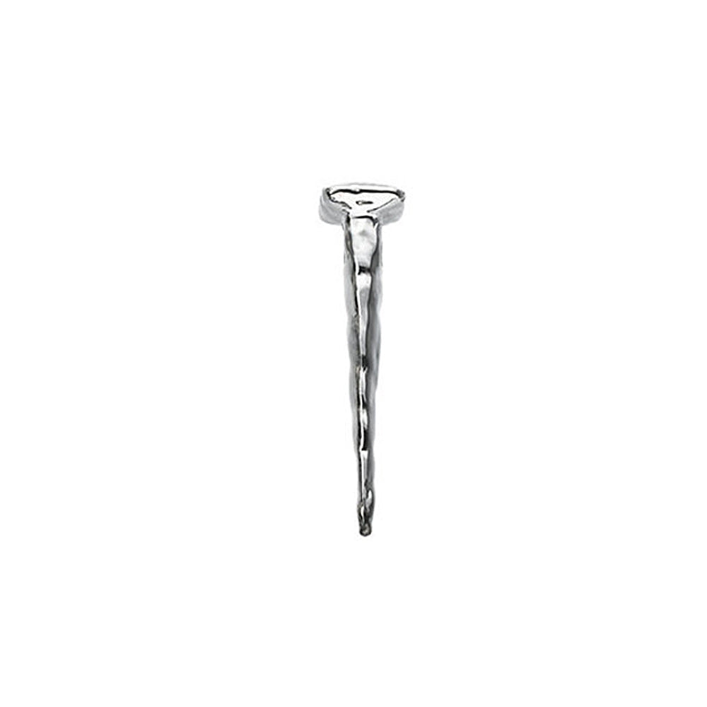 14k White Gold 3D Religious Nail Slide Pendant, Item P26803 by The Black Bow Jewelry Co.