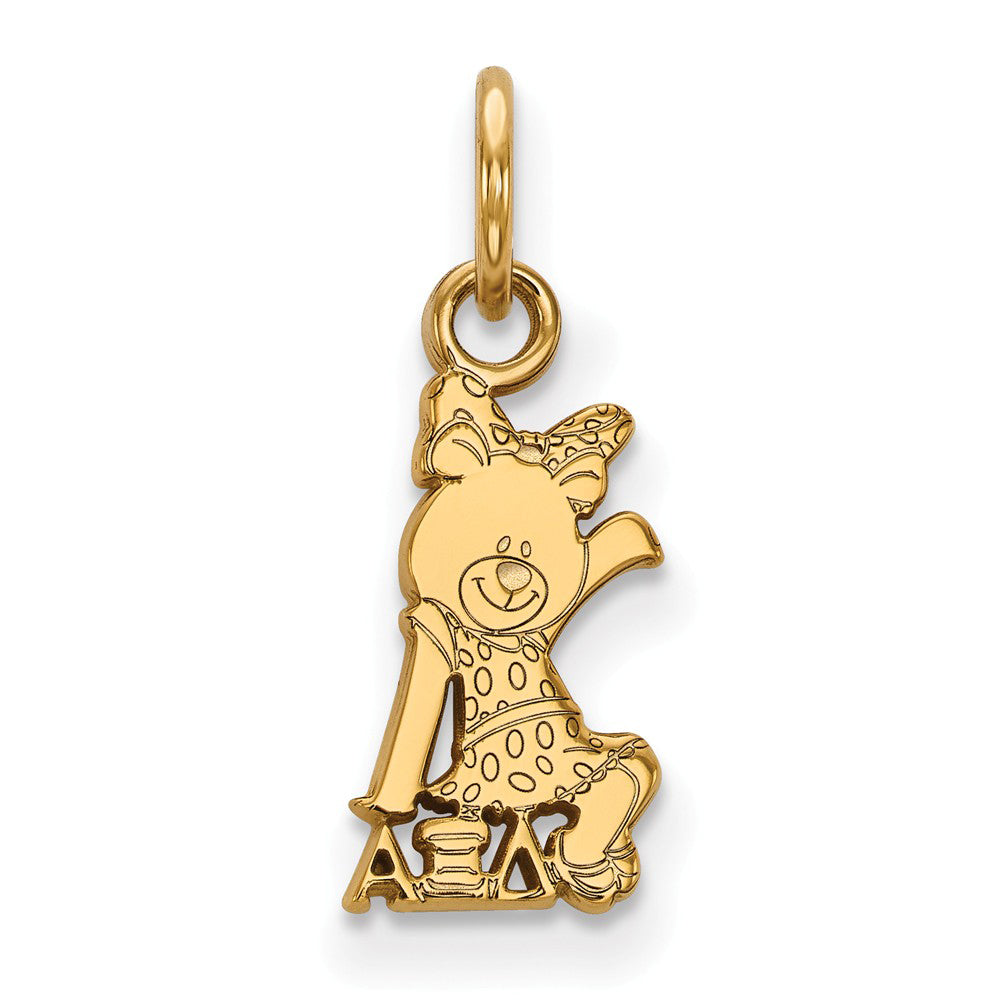 14K Gold Plated Silver Alpha Xi Delta XS (Tiny) Charm or Pendant, Item P27009 by The Black Bow Jewelry Co.