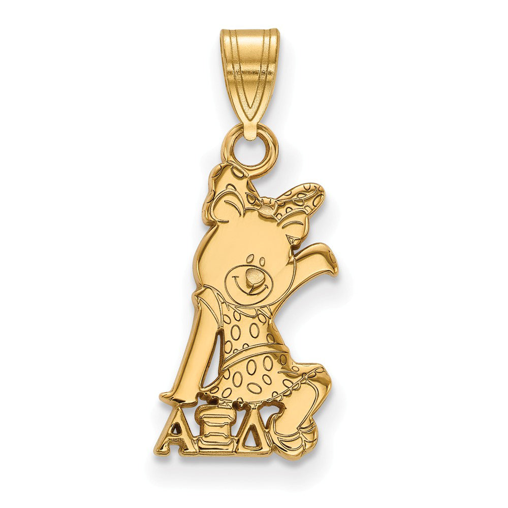 14K Plated Silver Alpha Xi Delta Small Pendant, Item P27010 by The Black Bow Jewelry Co.