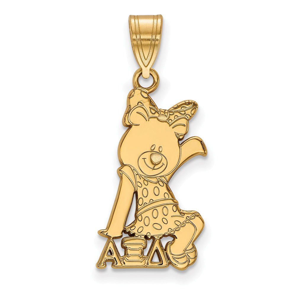 14K Plated Silver Alpha Xi Delta Medium Pendant, Item P27011 by The Black Bow Jewelry Co.