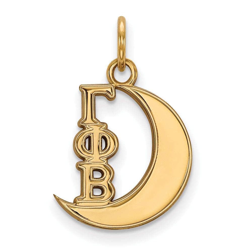 14K Gold Plated Silver Gamma Phi Beta XS (Tiny) Charm or Pendant, Item P27059 by The Black Bow Jewelry Co.