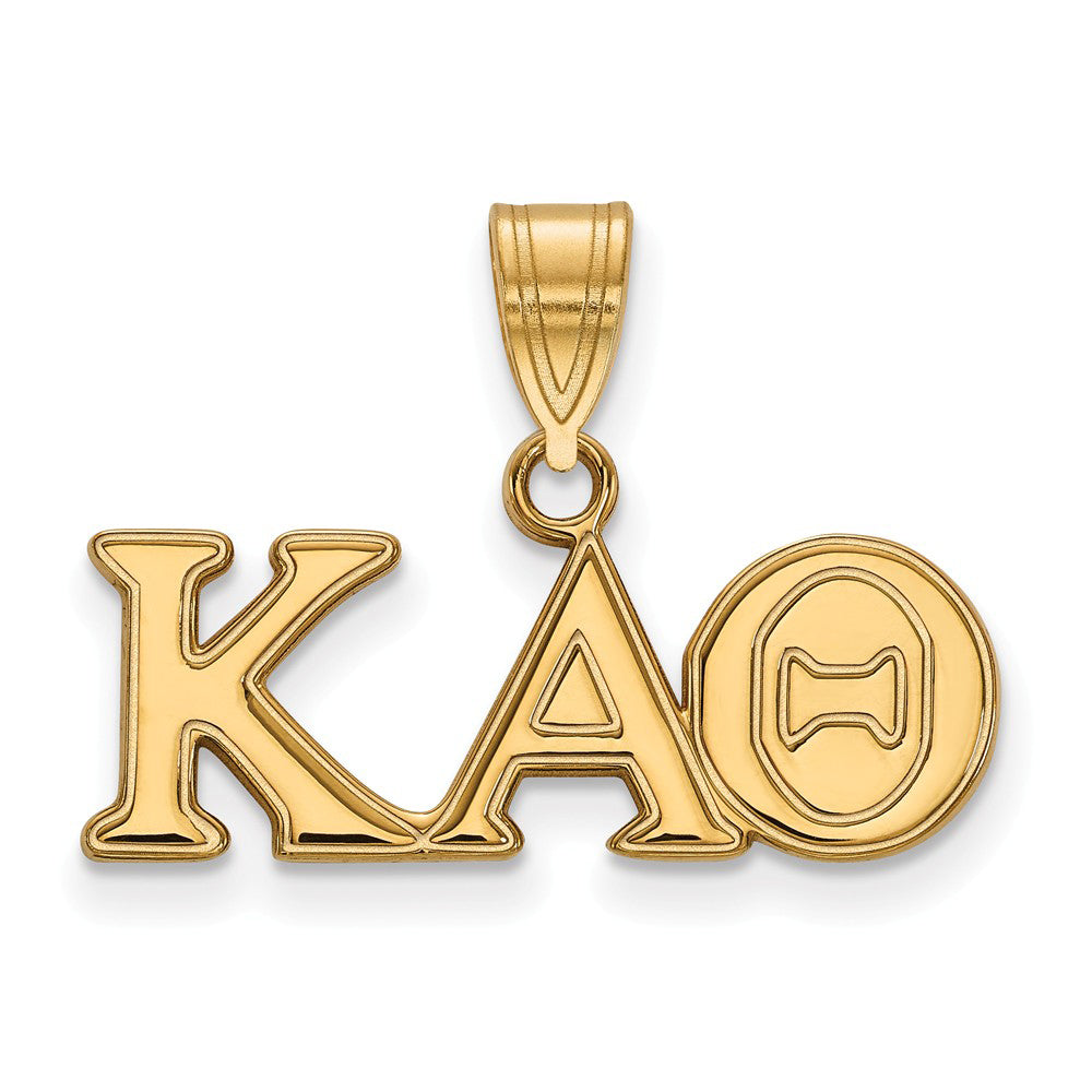 14K Plated Silver Kappa Alpha Theta Med Greek Letters Pendant, Item P27066 by The Black Bow Jewelry Co.