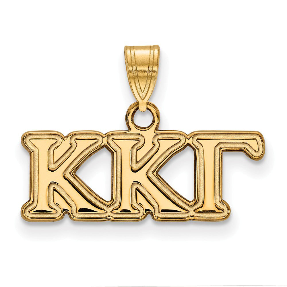 14K Plated Silver Kappa Kappa Gamma Small Greek Letters Pendant, Item P27075 by The Black Bow Jewelry Co.