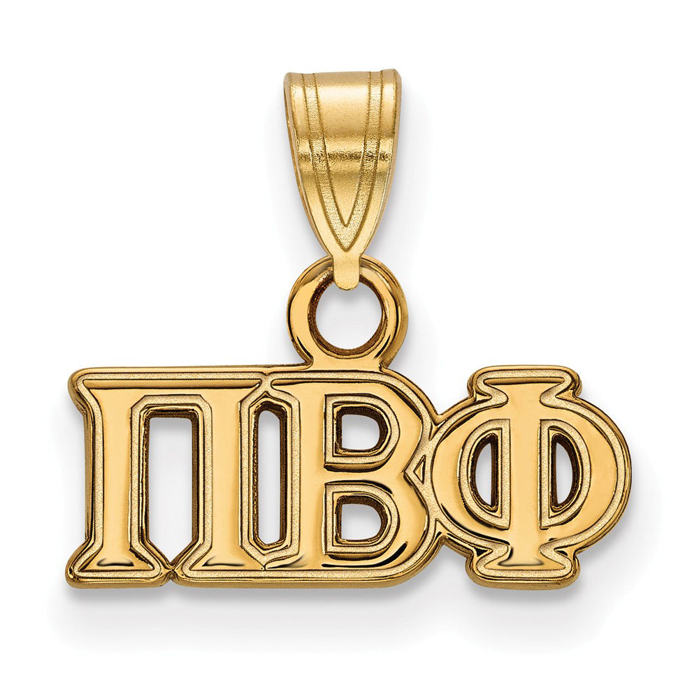 14K Plated Silver Pi Beta Phi Small Greek Letters Pendant, Item P27099 by The Black Bow Jewelry Co.