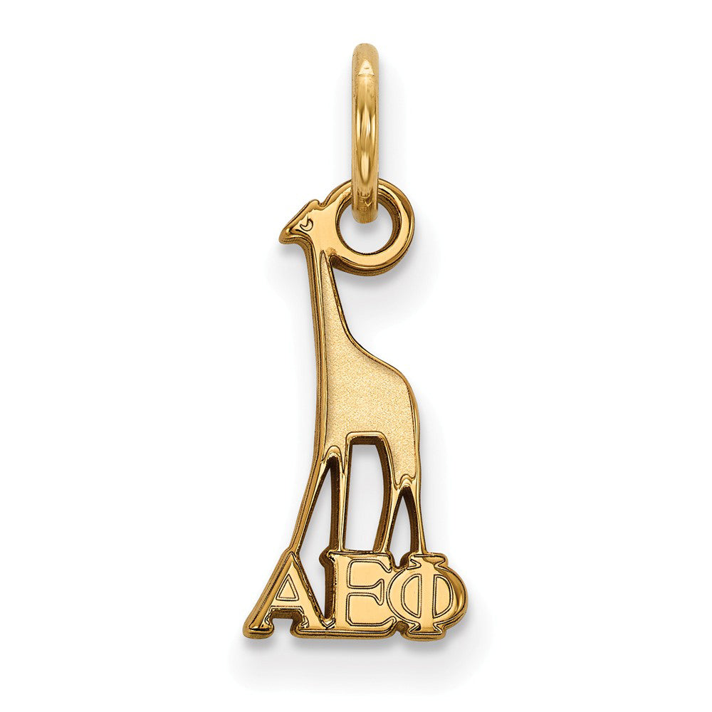 14K Gold Plated Silver Alpha Epsilon Phi XS (Tiny) Charm or Pendant, Item P27168 by The Black Bow Jewelry Co.