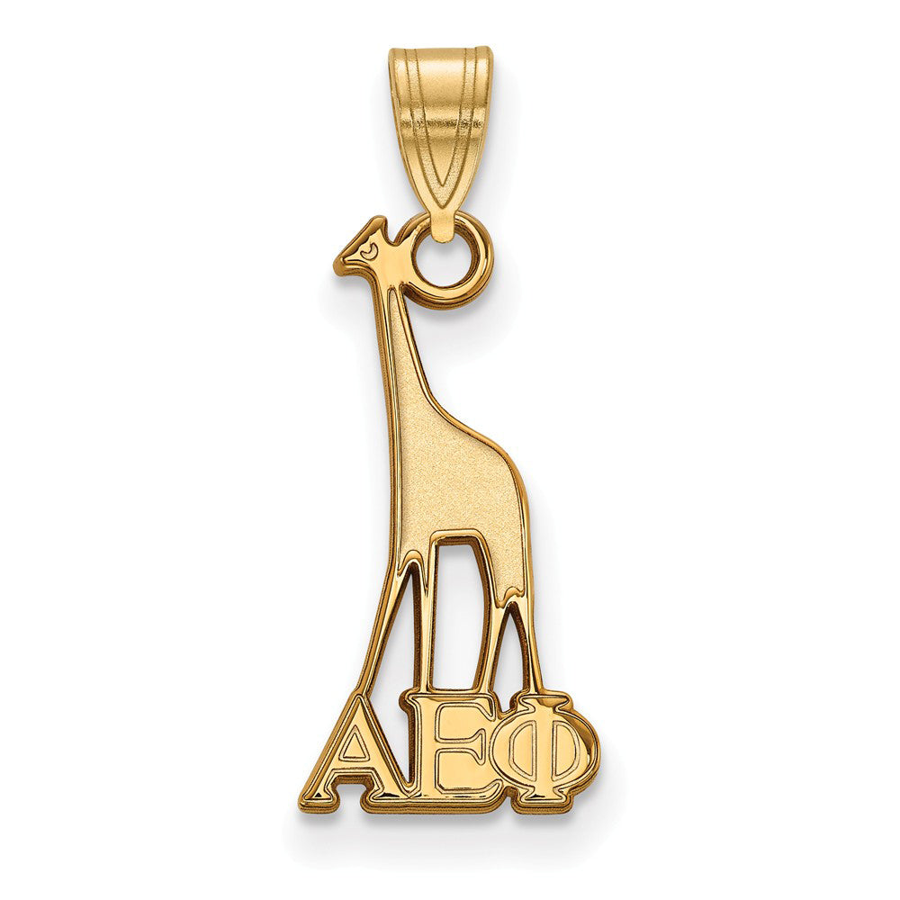 14K Plated Silver Alpha Epsilon Phi Small Pendant, Item P27169 by The Black Bow Jewelry Co.