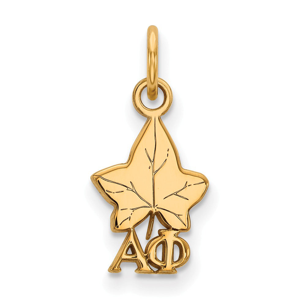14K Gold Plated Silver Alpha Phi XS (Tiny) Charm or Pendant, Item P27178 by The Black Bow Jewelry Co.