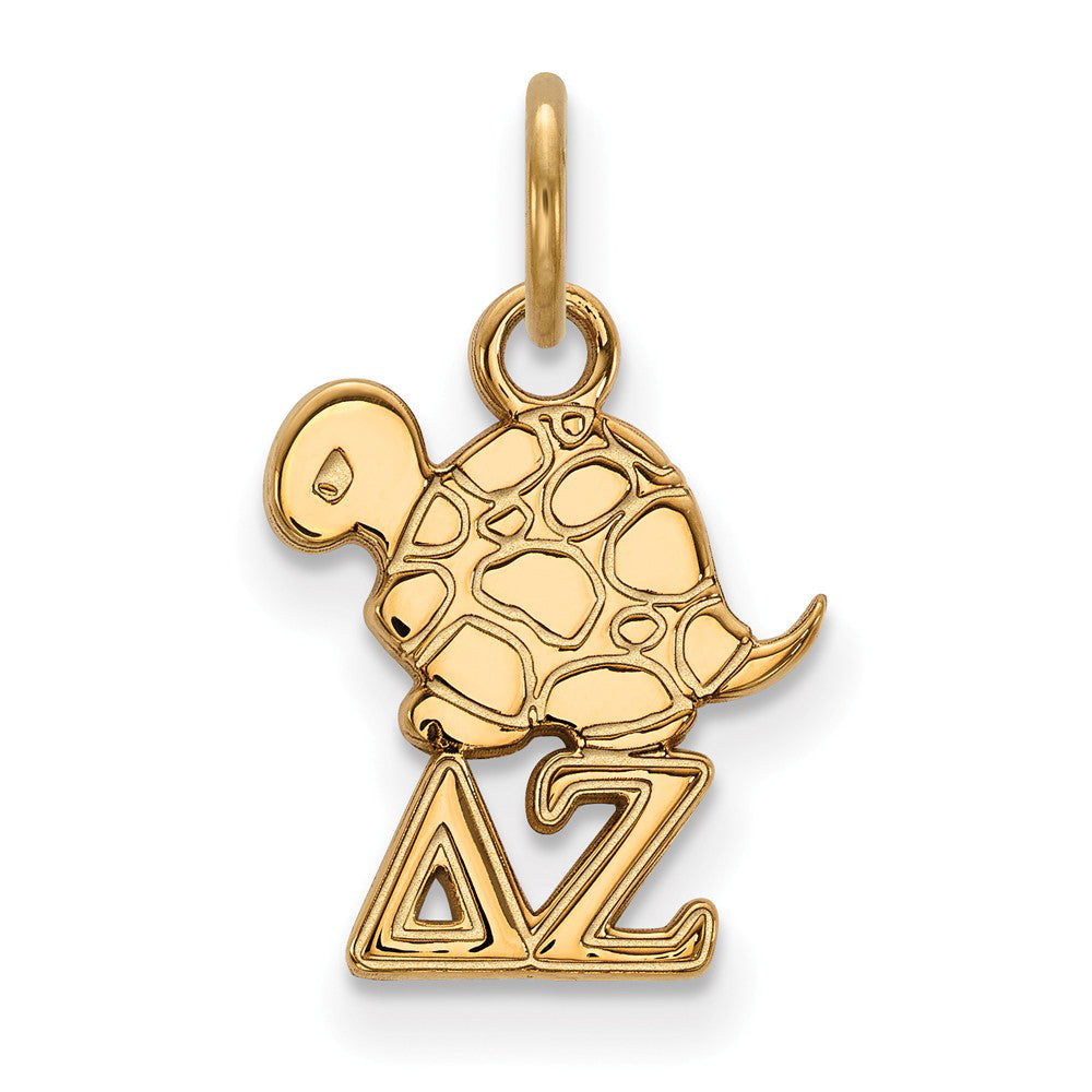 14K Gold Plated Silver Delta Zeta XS (Tiny) Charm or Pendant, Item P27198 by The Black Bow Jewelry Co.