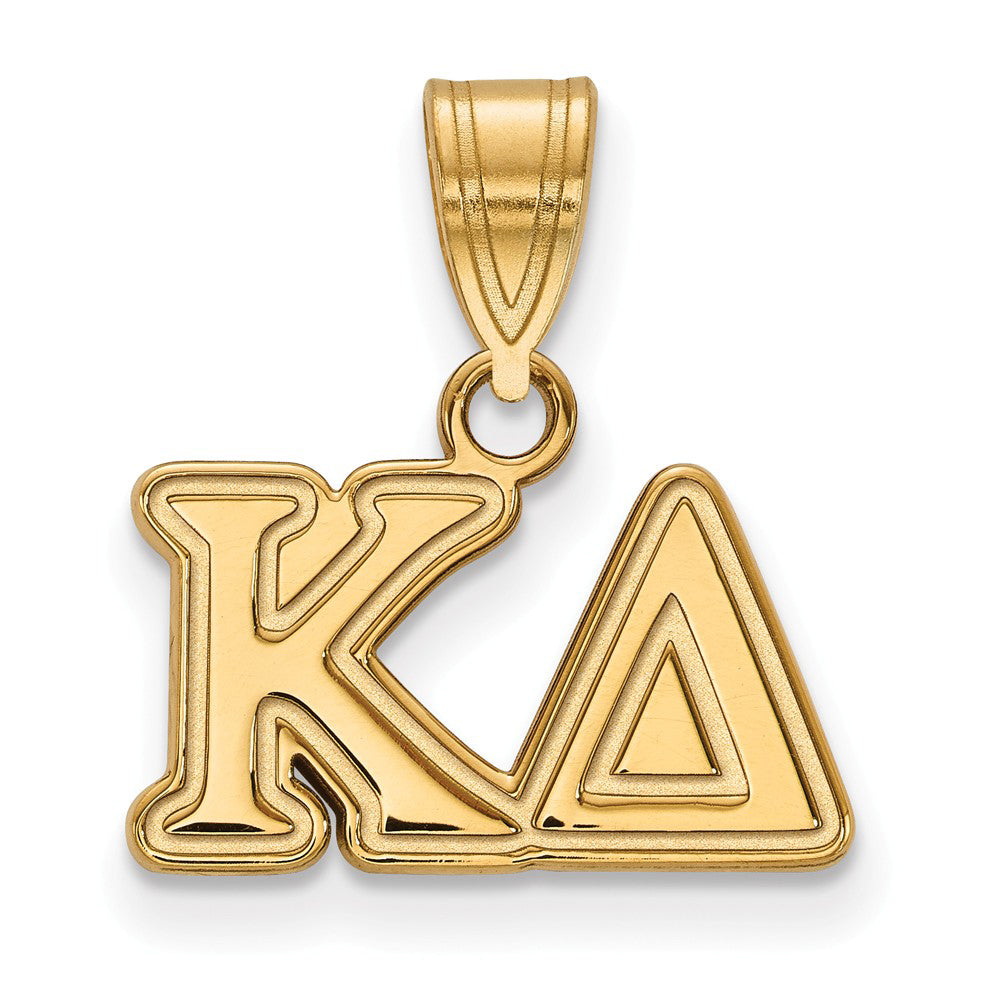 14K Plated Silver Kappa Delta Medium Greek Letters Pendant, Item P27206 by The Black Bow Jewelry Co.