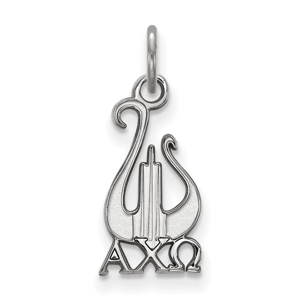 Sterling Silver Alpha Chi Omega Small Pendant, Item P27230 by The Black Bow Jewelry Co.