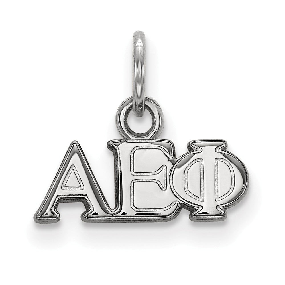 Sterling Silver Alpha Epsilon Phi XS (Tiny) Greek Letters Charm, Item P27245 by The Black Bow Jewelry Co.