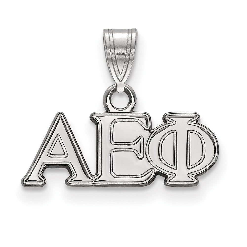 Sterling Silver Alpha Epsilon Phi Small Greek Letters Pendant, Item P27246 by The Black Bow Jewelry Co.