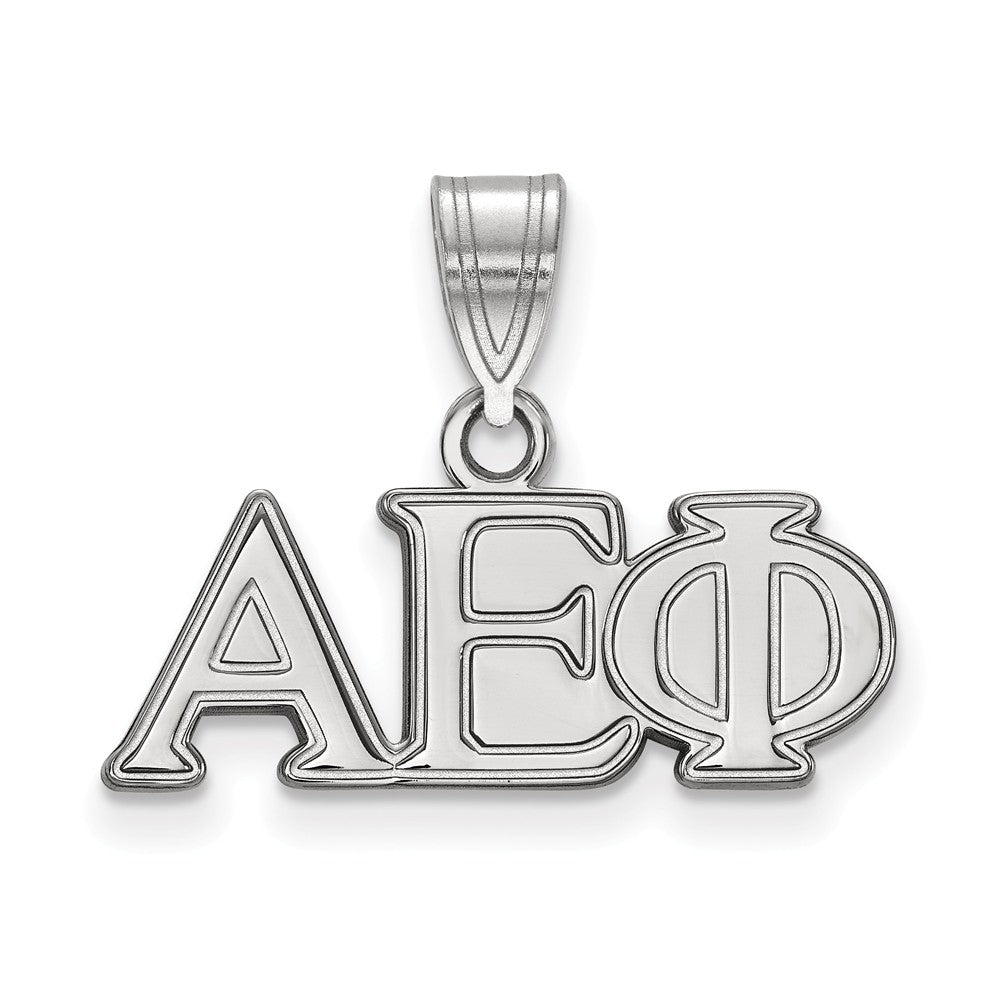 Sterling Silver Alpha Epsilon Phi Medium Greek Letters Pendant, Item P27247 by The Black Bow Jewelry Co.