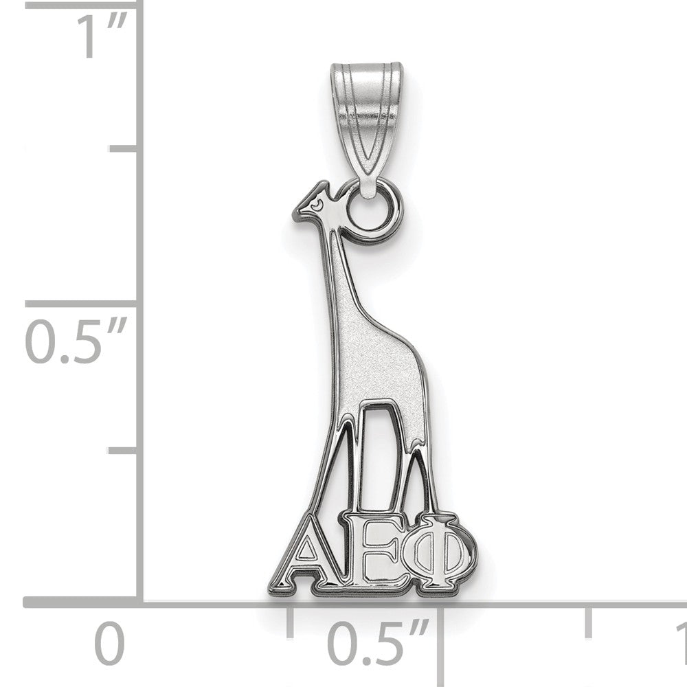Alternate view of the Sterling Silver Alpha Epsilon Phi Small Pendant by The Black Bow Jewelry Co.