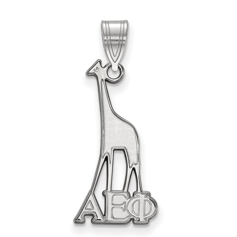 Sterling Silver Alpha Epsilon Phi Medium Pendant, Item P27252 by The Black Bow Jewelry Co.