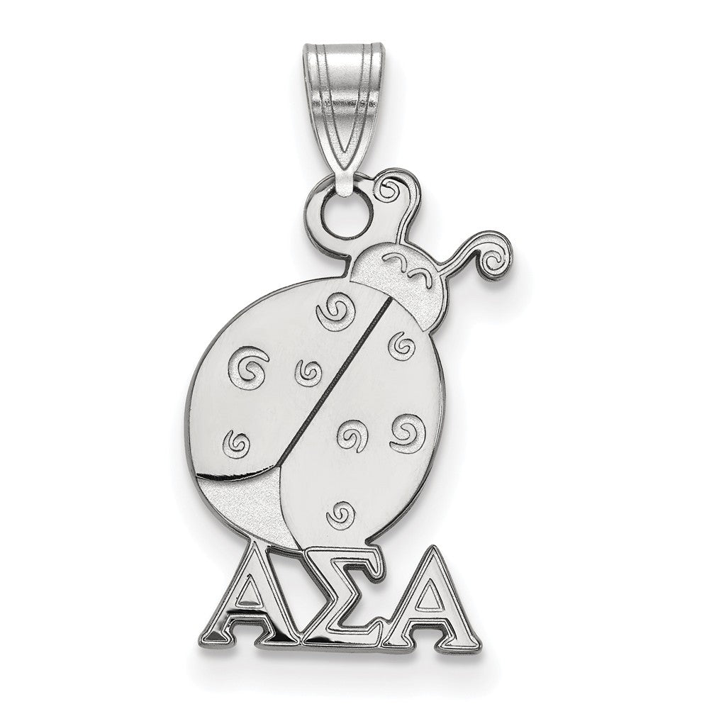 Sterling Silver Alpha Sigma Alpha Small Pendant, Item P27291 by The Black Bow Jewelry Co.
