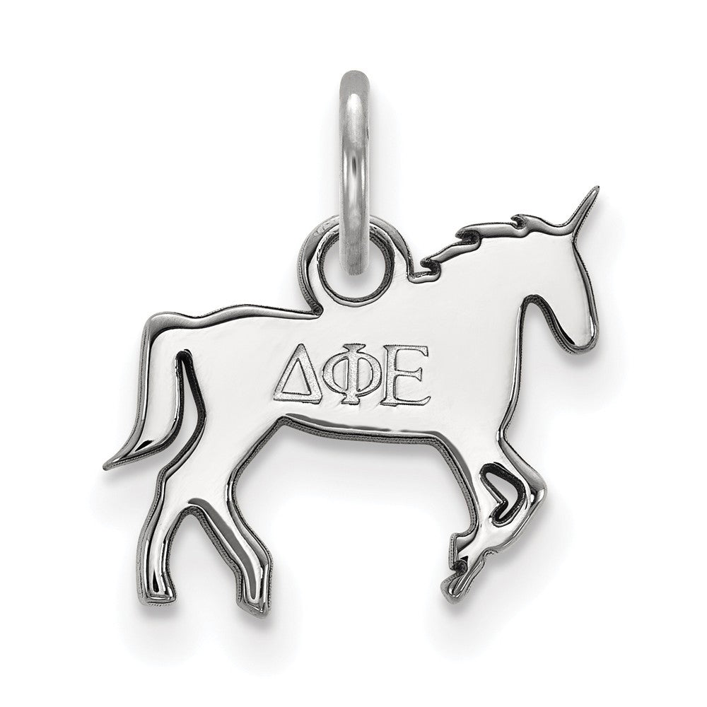 Sterling Silver Delta Phi Epsilon XS (Tiny) Charm or Pendant, Item P27350 by The Black Bow Jewelry Co.