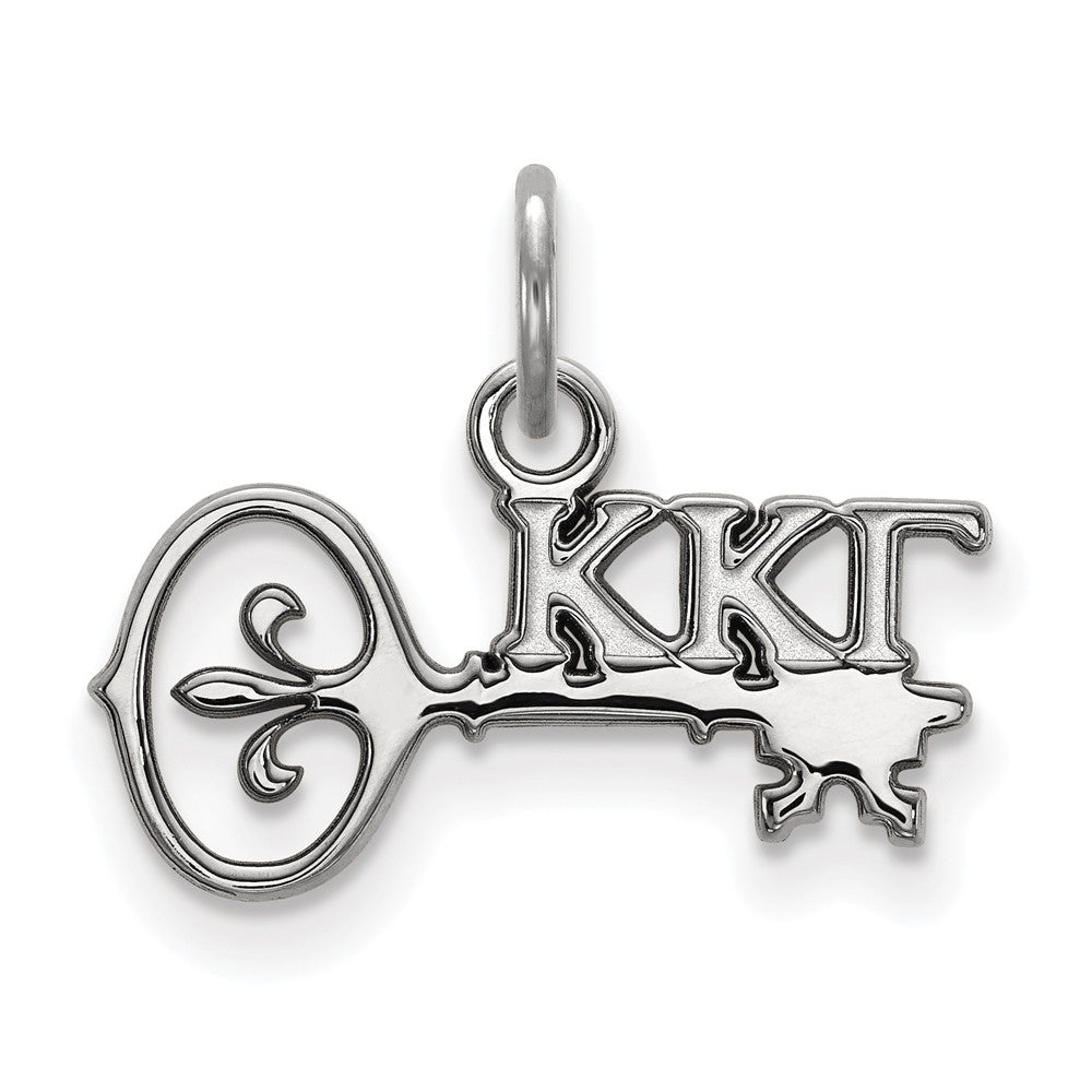 Sterling Silver Kappa Kappa Gamma XS (Tiny) Charm or Pendant, Item P27399 by The Black Bow Jewelry Co.