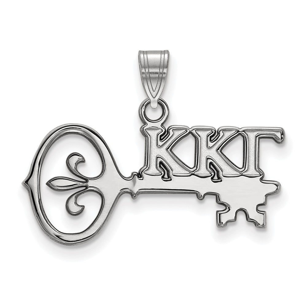 Sterling Silver Kappa Kappa Gamma Small Pendant, Item P27400 by The Black Bow Jewelry Co.