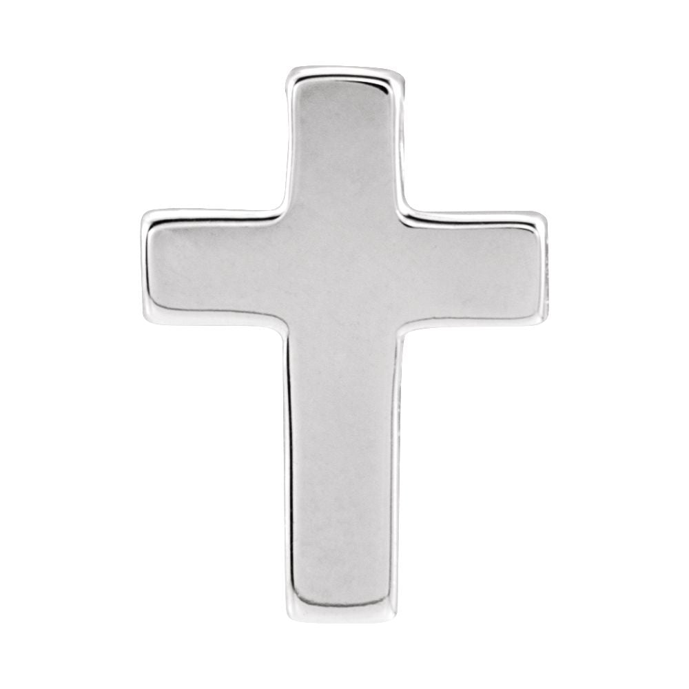 Alternate view of the 14k White, Yellow or Rose Gold Petite Hollow Cross Pendant, 9 x 12mm by The Black Bow Jewelry Co.
