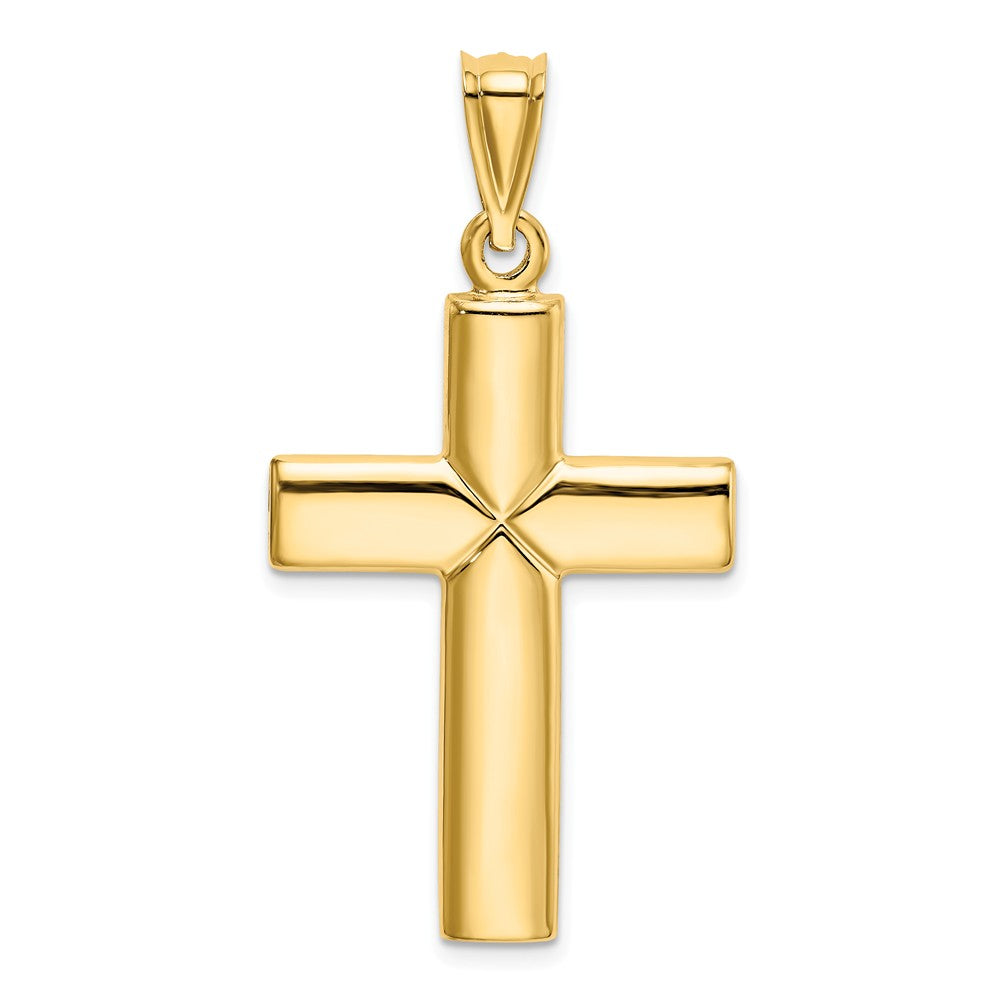 Alternate view of the Men&#39;s 14k Yellow Gold Hollow Reversible Cross Pendant, 23 x 44mm by The Black Bow Jewelry Co.