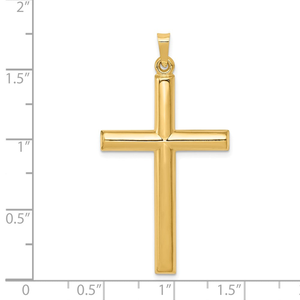 Alternate view of the 14k Yellow Gold 2D Hollow Latin Cross Pendant, 22 x 43mm by The Black Bow Jewelry Co.