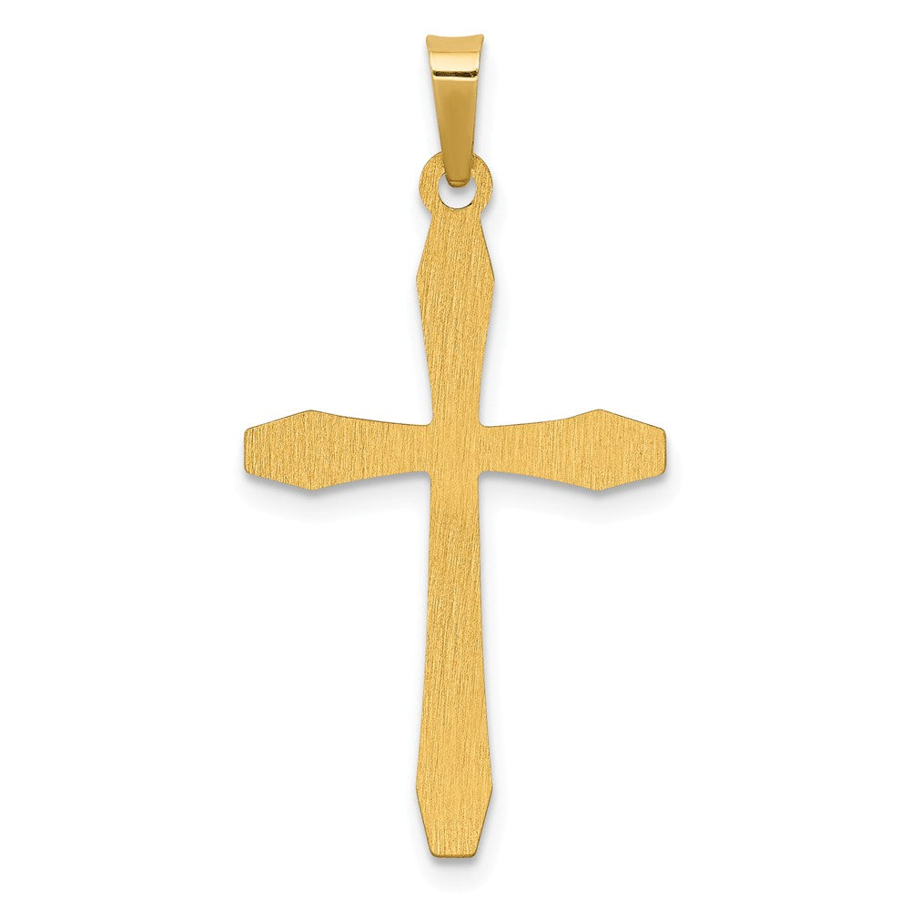 Alternate view of the 14k Yellow Gold Polished Cross Pendant by The Black Bow Jewelry Co.