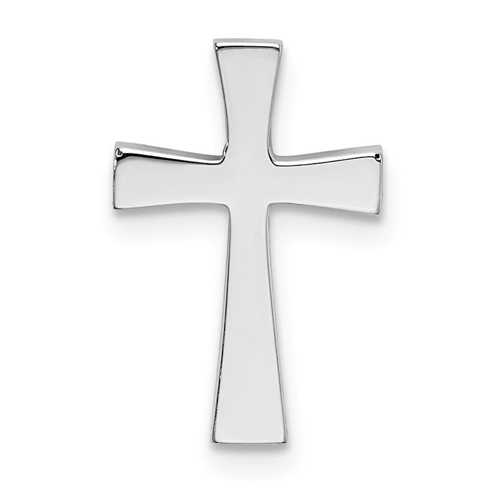 Alternate view of the 14k White Gold Small Solid Polished Cross Slide Pendant, 11 x 16mm by The Black Bow Jewelry Co.