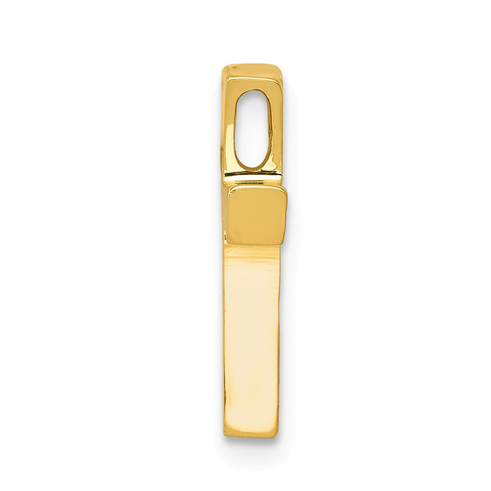 Alternate view of the 14k Yellow Gold Small Solid Polished Cross Slide Pendant, 11 x 16mm by The Black Bow Jewelry Co.