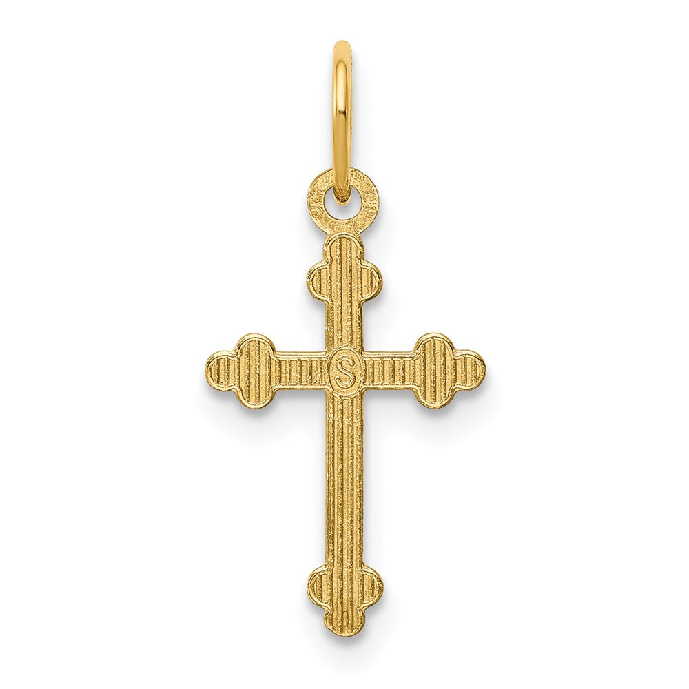 Children's 14k Yellow or White Gold Small Budded Cross Pendant