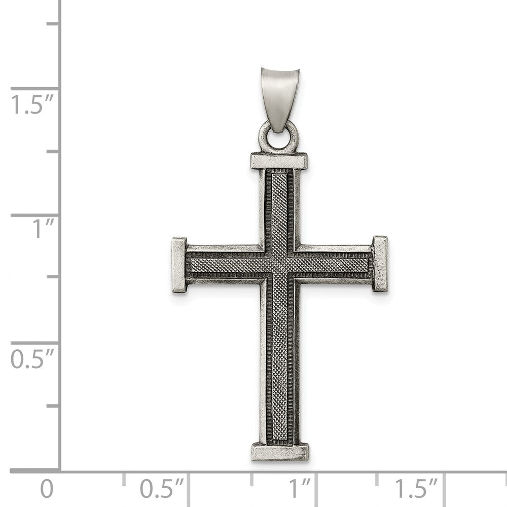 Alternate view of the Men&#39;s Sterling Silver Solid Latin Cross Pendant, 21 x 39mm by The Black Bow Jewelry Co.