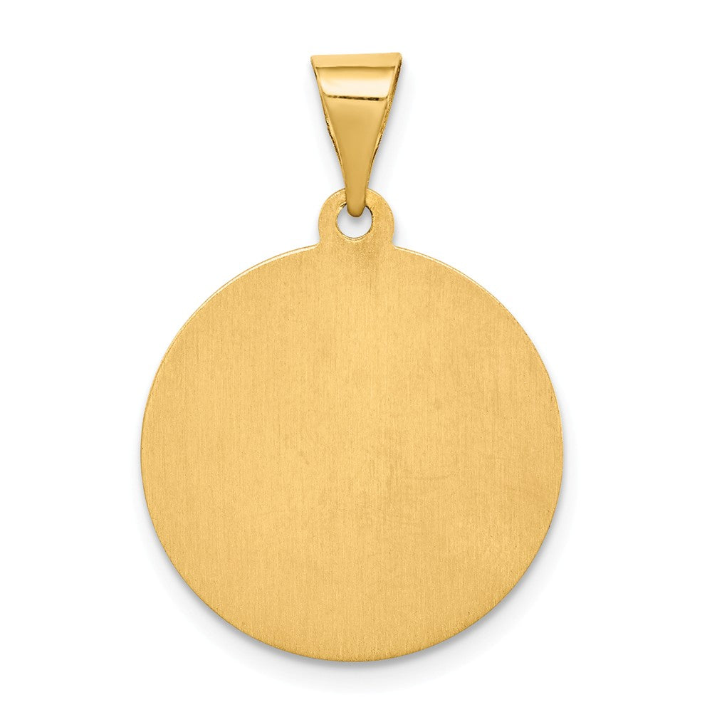 Alternate view of the 14k Yellow Gold Hollow St. Maria Goretti Medal Pendant, 19mm (3/4 In) by The Black Bow Jewelry Co.