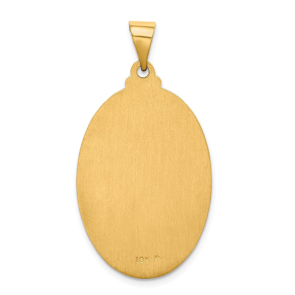 18k Yellow Gold Oval St. Christopher Medal Pendant, 20 x 37mm
