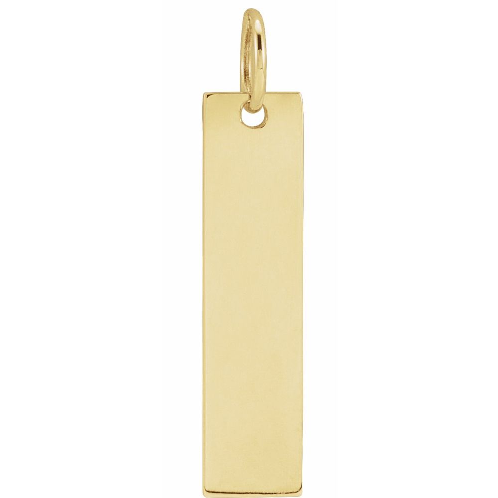 14k White or Yellow Gold Vertical Bar Pendant, 5 x 20mm, Item P27997 by The Black Bow Jewelry Co.