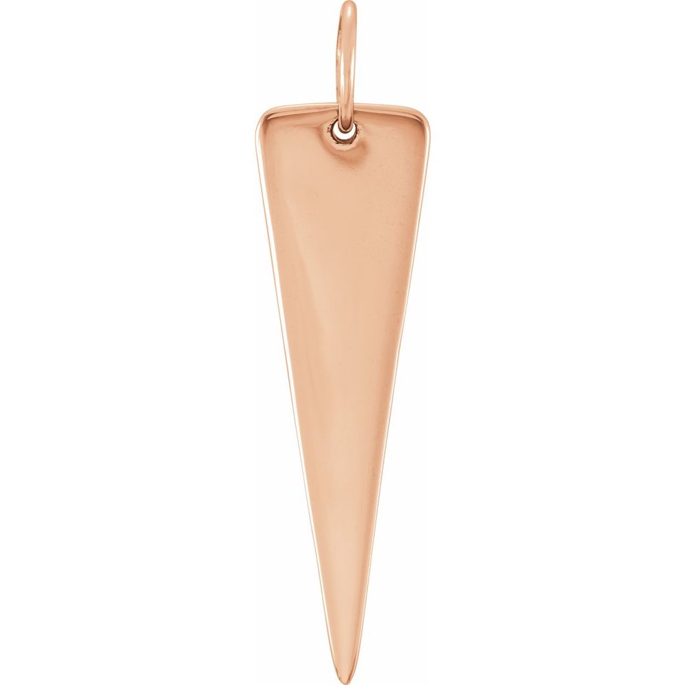 14k White, Yellow or Rose Gold Inverted Triangle Pendant, 7x24mm, Item P28013 by The Black Bow Jewelry Co.