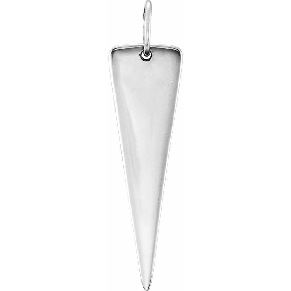 Alternate view of the 14k White, Yellow or Rose Gold Inverted Triangle Pendant, 7x24mm by The Black Bow Jewelry Co.