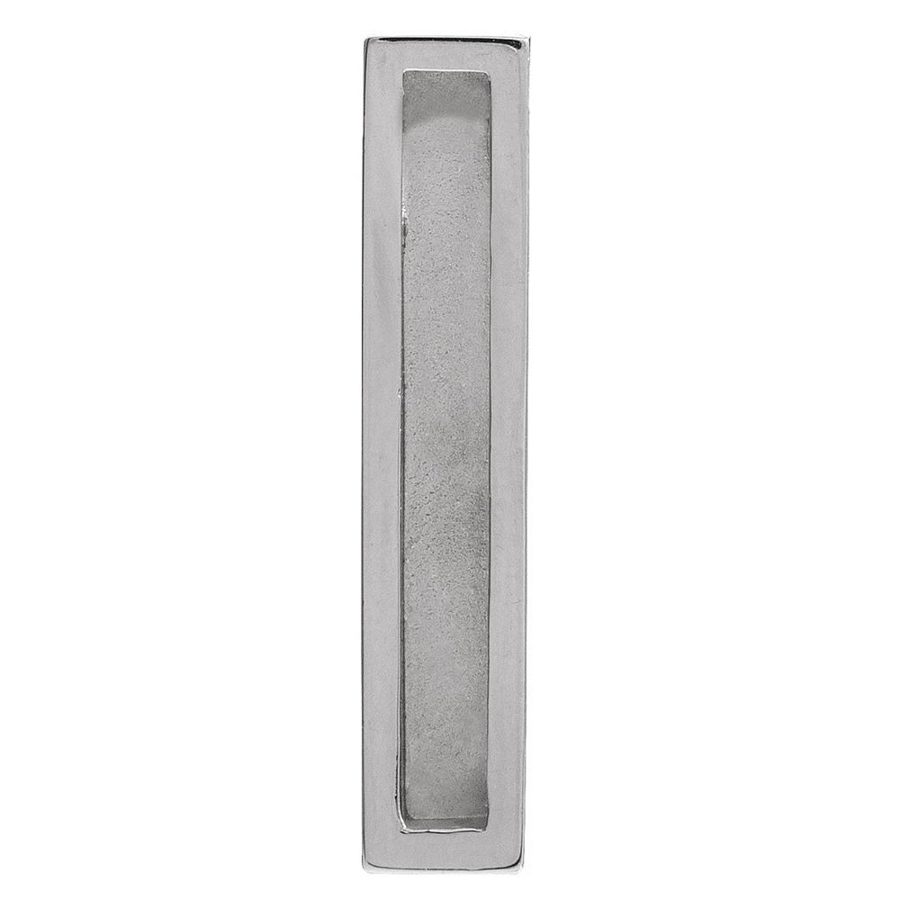 Alternate view of the Sterling Silver Brushed Vertical Bar Slide Pendant, 5 x 25mm by The Black Bow Jewelry Co.
