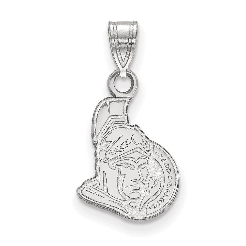 10k White Gold NHL Ottawa Senators Small Pendant, Item P29625 by The Black Bow Jewelry Co.