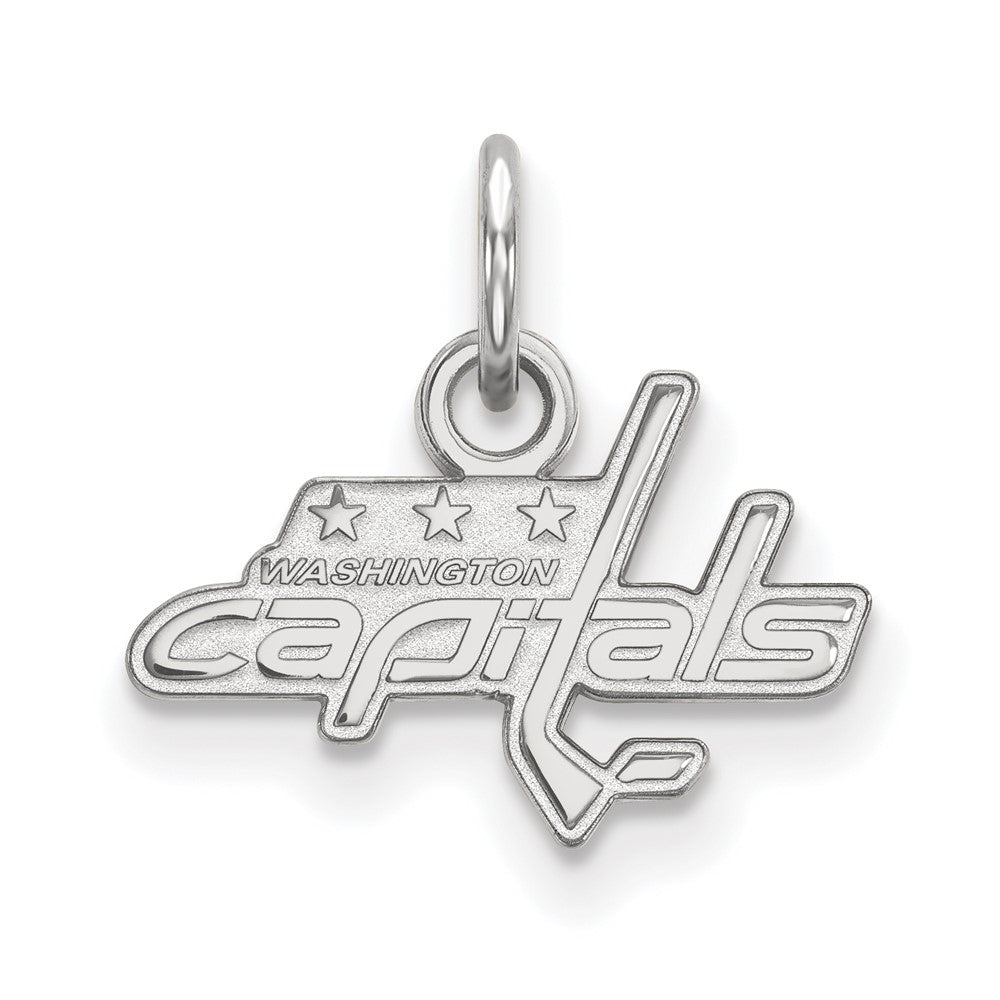 14k White Gold NHL Washington Capitals XS (Tiny) Charm or Pendant, Item P29808 by The Black Bow Jewelry Co.