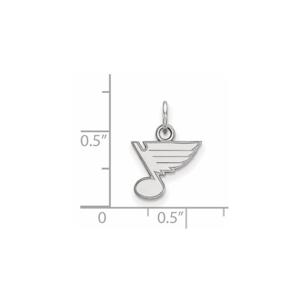 Alternate view of the Sterling Silver NHL St. Louis Blues XS (Tiny) Charm or Pendant by The Black Bow Jewelry Co.