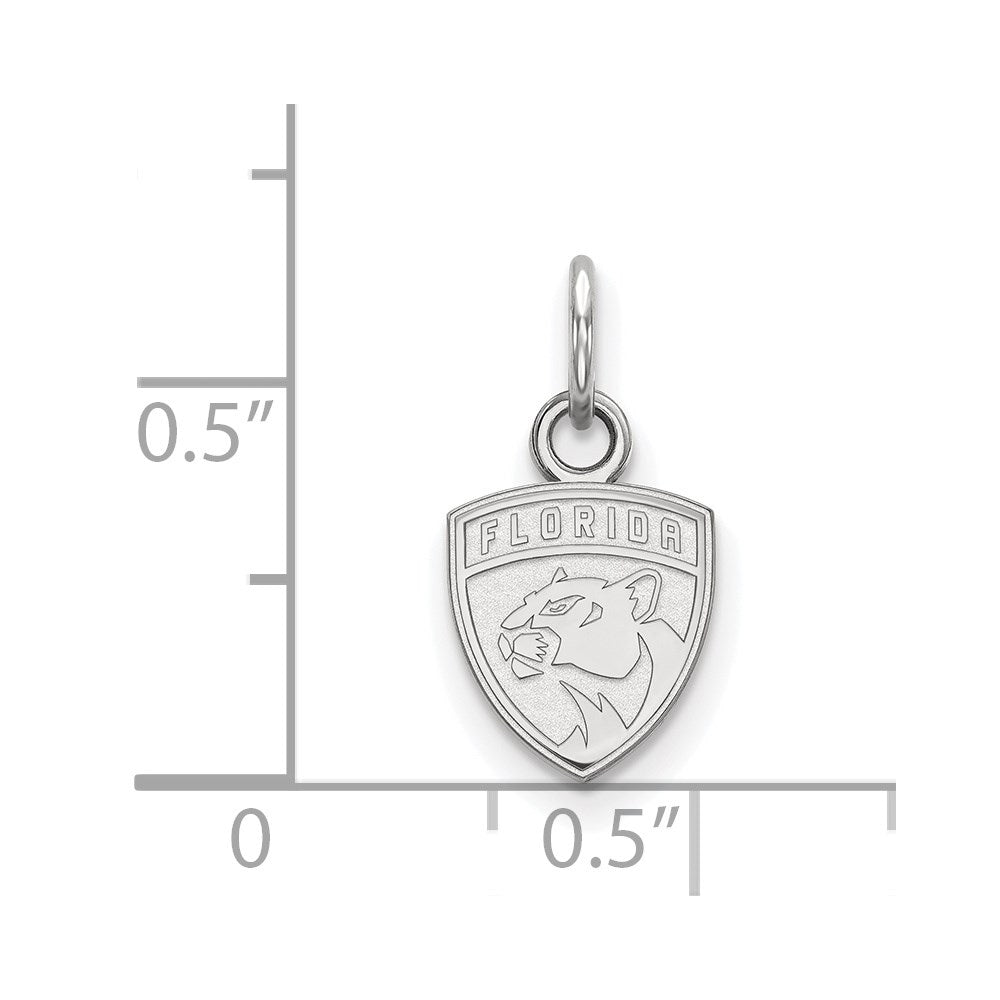 Alternate view of the Sterling Silver NHL Florida Panthers XS (Tiny) Charm or Pendant by The Black Bow Jewelry Co.