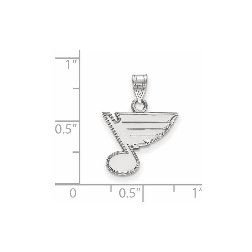 Alternate view of the Sterling Silver NHL St. Louis Blues Small Pendant by The Black Bow Jewelry Co.