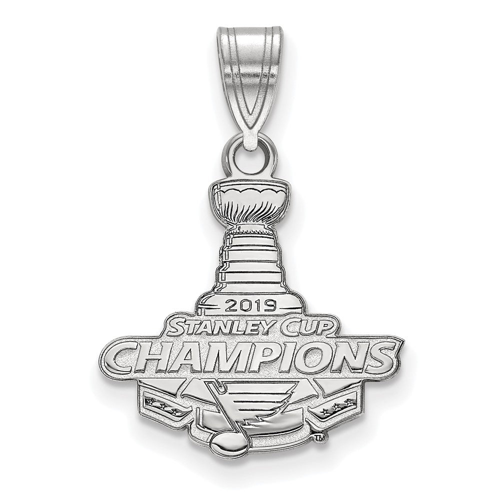 Sterling Silver 2019 Stanley Cup St. Louis Blues MD Pendant, Item P30323 by The Black Bow Jewelry Co.