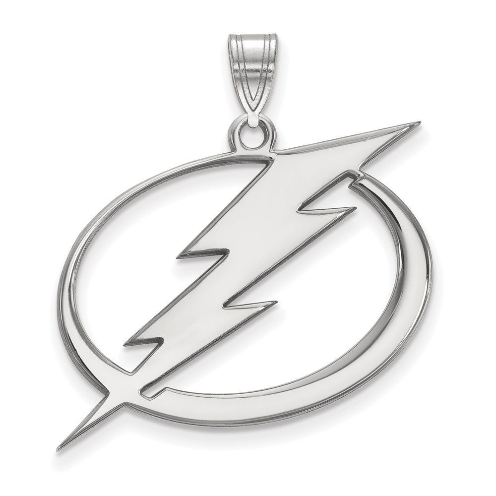 Sterling Silver NHL Tampa Bay Lightning XL Pendant, Item P30385 by The Black Bow Jewelry Co.