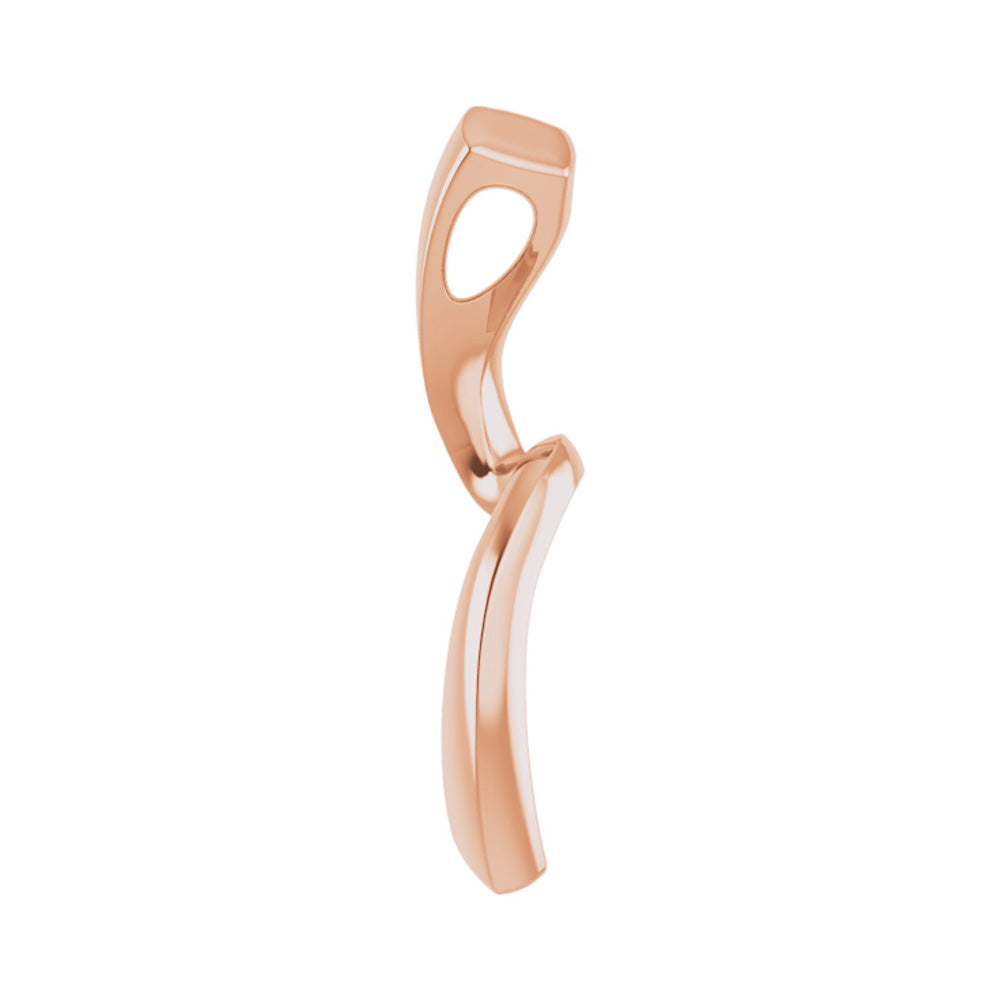 Alternate view of the 14K Rose Gold Freeform Pendant, 10 x 21mm by The Black Bow Jewelry Co.