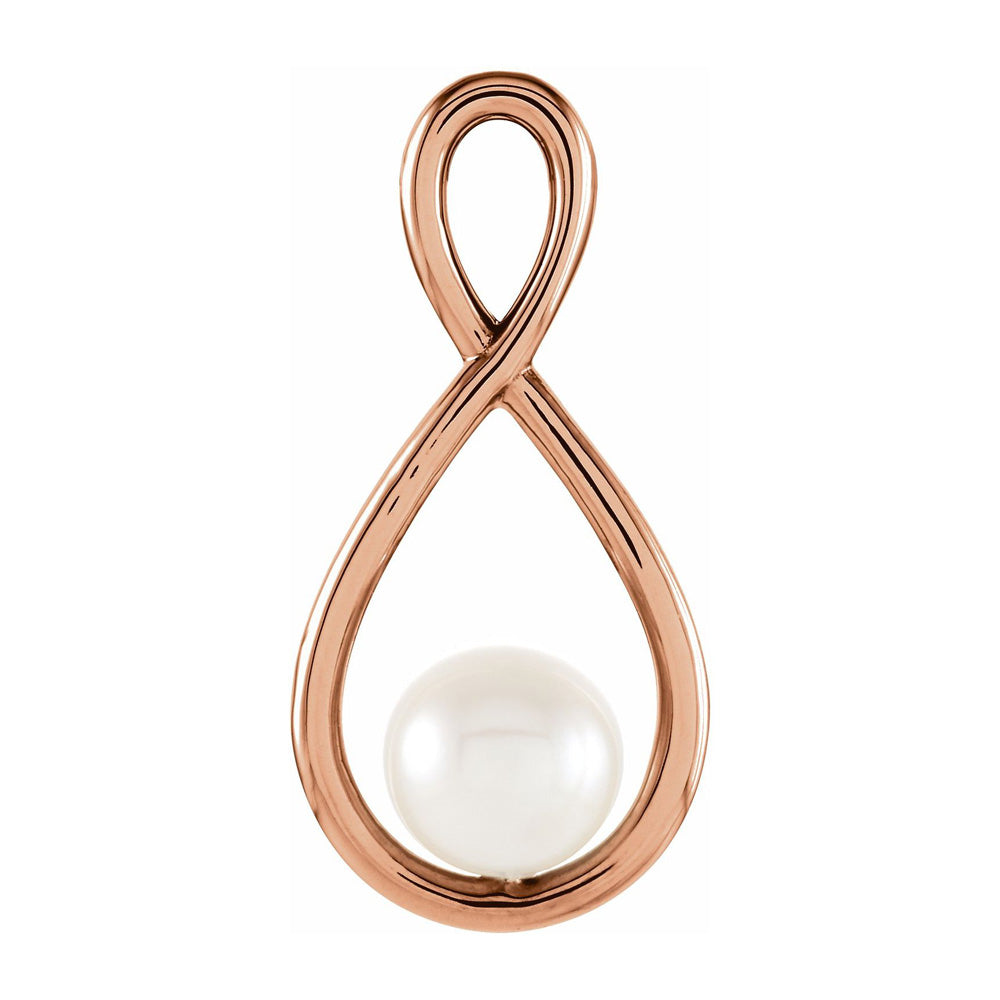 14K Yellow, White or Rose Gold FW Cultured Pearl Pendant, 10 x 20mm, Item P30625 by The Black Bow Jewelry Co.